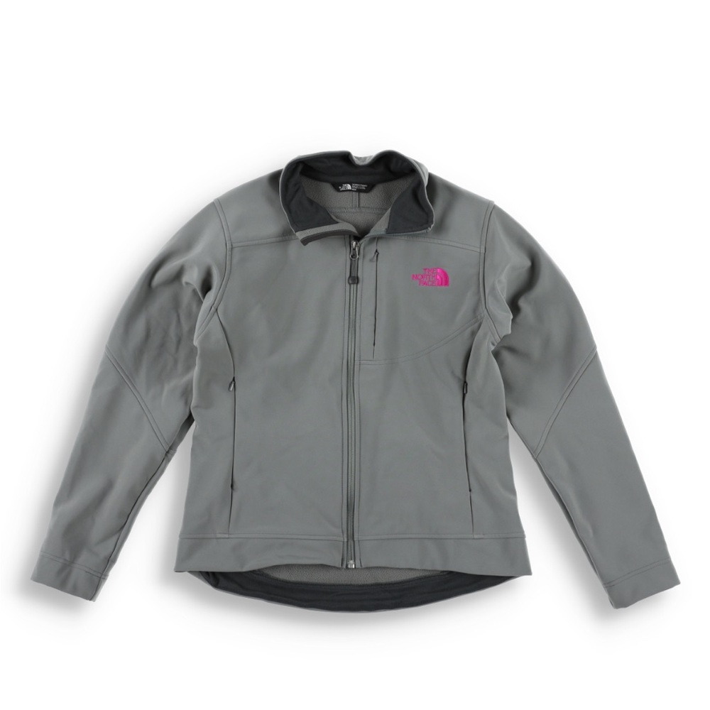 The North Face Gray Softshell with Pink Accent Medium